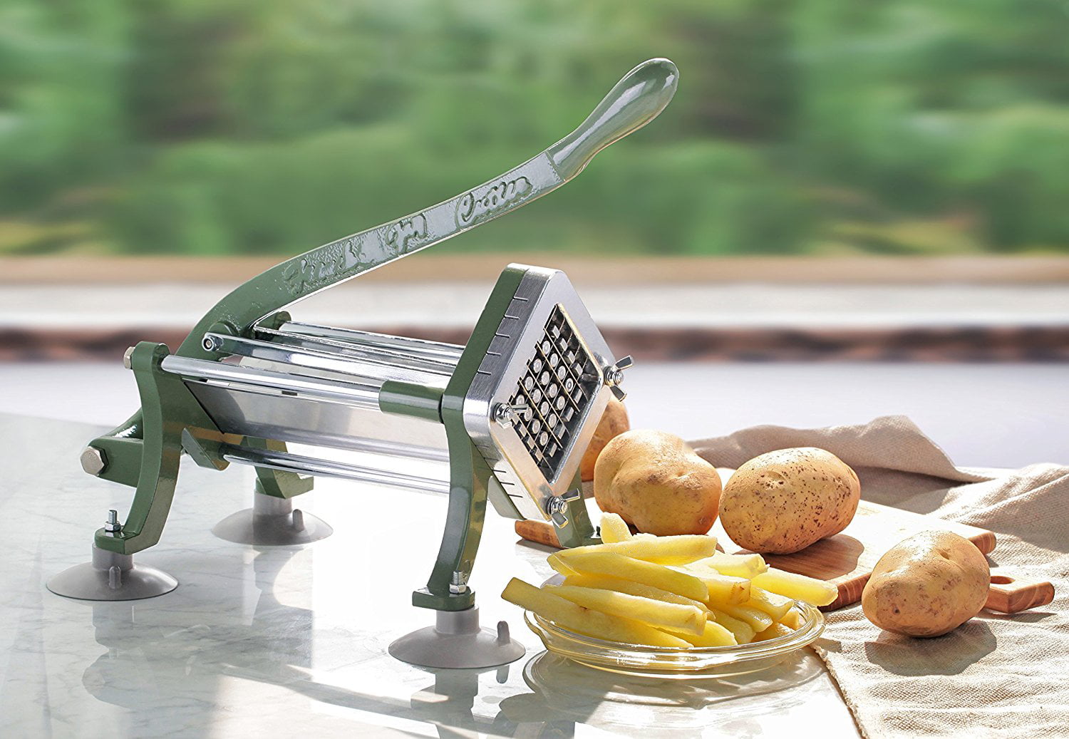 GZZT Commercial Home Kitchen Equipment Electric Potato Chip Cutter French  Fries Cutter Vegetable Fruit Cutter Adjustable Size