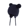 thumbnail image 2 of Cethrio Toddler Boys Winter Hats, Ear Flap Stretchy Warm Knit Kids Beanies Navy Size 1-2 T, 2 of 4