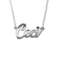 thumbnail image 1 of Collar con dije ZAB DE MEXICO RECONOCIMIENTOS Diseño de nombre Ceci En Plata ley .925, 1 of 4