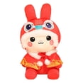 thumbnail image 2 of Lindo Conejo Juguetes de peluche Adorno Muñecos de peluche Animal Regalo temático Estilo chino para el año Nuevo chino Fiesta de cumpleaños Favor Niño 20cm CUTICAT Juguetes de peluche, 2 of 8