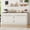 White, variant on Blotout 70" Fluted Buffet Cabinet Sideboard with Storage, Large Credenza with 3 Drawers, 4 Doors and Shelves, Wood Modern Farmhouse Sideboard for Kitchen and Living Room