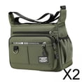 thumbnail image 1 of 2xBolso De Hombro Para Hombre Con Cierre De Cremallera, Bolso De Mano Oxford Multicapa Con Bolsillo Para Niña, Color Verde, 1 of 8