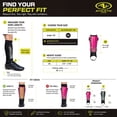 thumbnail image 4 of Athletic Works XS Soccer Shin Guards for Kids, Durable PP Shell, Pink/Black, 4 of 9