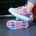 thumbnail image 4 of Kids Roller Skates Light up Shoes with Wheels Shoes LED USB Charging Roller Sneakers for Girls Boys Birthday Christmas Gift, 4 of 22