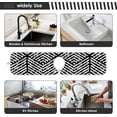 thumbnail image 6 of Coolnut Strip Lines Sink Splash Guard for Faucet 2 Packs Faucet Absorbent Mats, Geometrical Faucet Handle Drip Catcher for Kitchen, Bathroom,Sink Mat, Dish Drying Mat, 30"x5.5" RV, 6 of 7