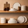 thumbnail image 4 of Famiware Galaxy Stoneware Dinnerware Sets, 12-Piece Dish Set, Beige, 4 of 6