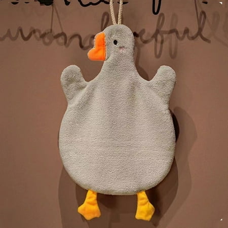 

GA Kitchen Towel Cartoon Duck Goose Can Hang Household Bathroom Thickened Absorbent Wipe Handkerchief