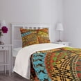 thumbnail image 5 of Ambesonne African Quilted Bedspread Set 2 Pcs, Grunge Motifs, Twin Size, Multicolor, 5 of 6
