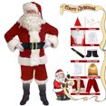 thumbnail image 1 of Disfraz de Papá Noel Disfraz de Navidad Juego de Navidad de Terciopelo (L), 1 of 5