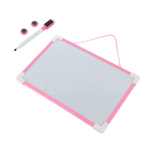 Pizarra magnetica recordatorio de notas reutilizable portatil colgante de pared ninos aprendiendo Rosa Sharpla Pizarra