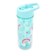 Your Zone 14 oz Unicorn Double Wall Insulated Plastic Water Bottle with Lid and Straw