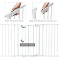 thumbnail image 4 of Costway Fireplace Fence Safety Fence Hearth Gate BBQ Metal Fire Gate Pet White, 4 of 12