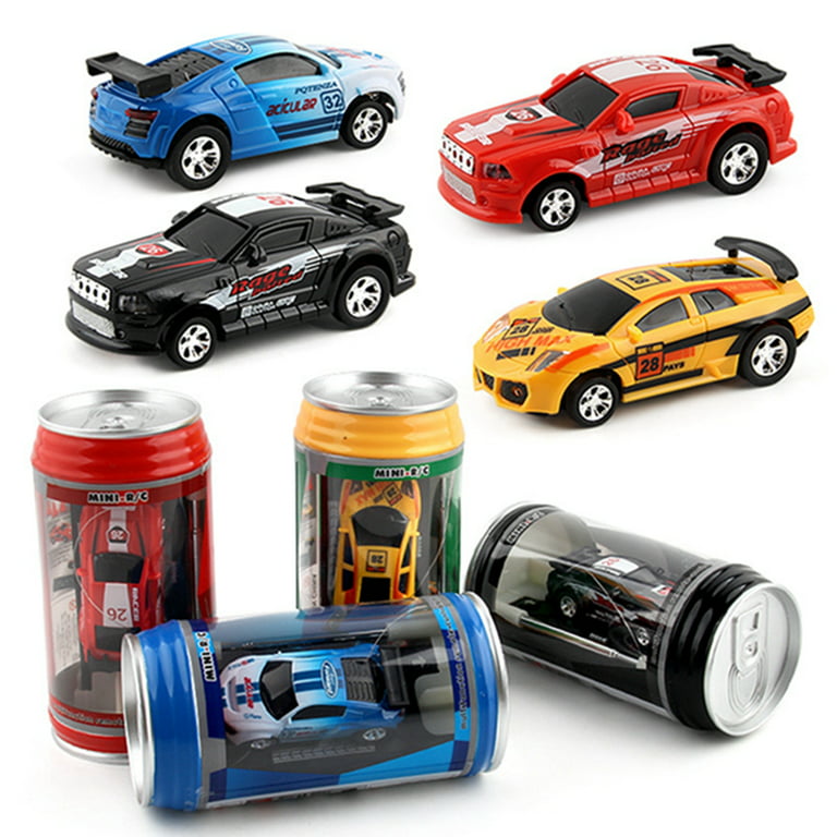 Mini Can Mini Cans RC Car Battery Operated Plastic Remote Control Racing  Vehicle with Roadblocks Micro Racing Car for Kids Boys