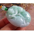 thumbnail image 5 of Certified Green Burma Natural A Jade jadeite Pendant Monkey Gourd Ruyi Necklace 653149 TN, 5 of 13