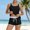 A_Black, variant on Womens Blouson Tankini Swimsuit with Shorts 2026 Two Piece Tummy Control Bathing Suit Solid Color Vacation Swimwear Army Green XXL