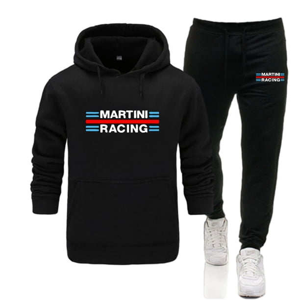Traje con capucha de carreras Martini de marca Otoño Invierno 2024, sudadera con capucha de moda para hombre, pantalones de marca, traje de jogging informal, ropa deportiva, sudadera