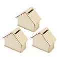 thumbnail image 2 of EeaseMX 3 alcancías de madera con forma de casa para hacer tú mismo, para ahorrar dinero, para pintar a los niños., 2 of 7