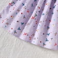 thumbnail image 4 of Ulanda Girl's Floral Print Summer Dress Bowknot Ruched Bust A Line Cami Dress High Waist Ruffle Hem Cute Sun Dresses (Purple,7 Years), 4 of 8