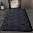 thumbnail image 6 of Mecorevxz Memory Foam Bath Mat,Super Soft Absorbent Bathroom Rug Non Slip 24x17 Inch,Fast Dry, Machine Washable Floor Carpet for Tub Shower,Home Decor Accessories,Black, 6 of 8