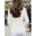 thumbnail image 3 of Long Sleeve Solid Turtleneck Slim T-Shirt for Women, Versatile for Spring & Fall, 3 of 7