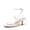WHITE, variant on DREAM PAIRS Kitten Heels for Women, Strappy Square Open Toe Ankle Buckle Heeled Sandals Wedding Party Dress Shoes