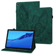 XYX Case for MediaPad M5 lite 10.1 inch 2018 BAH2-W19 BAH2-L09, Retro Butterfly Slim Folio Stand Cover (Green)