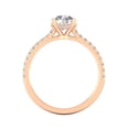 thumbnail image 3 of Certified 1 1/4ctw Diamond Halo Engagement Ring in 14k Rose Gold (1 1/4ctw, G-H, I2), 3 of 4