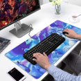 thumbnail image 2 of Long Mouse Pads for Desk,Blue Cartoon Winged Unicorn Moon Star Desk Mats on Top Of Desks, Desk Mouse Pad Extra Large with 3mm Non-Slip Base and Stitched Edge for Gaming,Work,Home 31.5"x15.7", 2 of 5