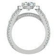 thumbnail image 3 of 18K White Gold Real Diamond Accented Ring Channel Set 4.90 CT TW (G,VS1) (Moissanite Center), 3 of 5