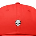 thumbnail image 2 of Dalix Lil Alien Embroidered Cotton Cap Outdoor Space Nature Dad Hat Mens in Red, 2 of 5