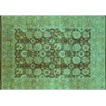 thumbnail image 1 of Ahgly Company Machine Washable Indoor Rectangle Oriental Turquoise Blue Traditional Area Rugs, 7' x 10', 1 of 4