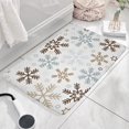 thumbnail image 3 of Light Christmas Snowflake Pattern Flannel Non Slip Door Rugs,Washable Door Mats Indoor,Decorative Door Mats,Dirt-Resistant and Absorbent Doormat for Entrance,Bedroom,Kitchen,Bathroom,31.5"x17", 3 of 4