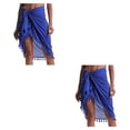thumbnail image 2 of Qarigey Poliéster Niñas Plegable Casual Bohemio Romántico Verano Vacaciones Compras Citas Playa Jugando Faldas Azul Azul 2piezas, 2 of 6