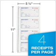 thumbnail image 6 of Adams Money and Rent Receipt Book, 2-Part Carbonless, 5-1/4" x 11", Spiral Bound, 200 Sets per Book, 4 Receipts per Page, Sold as 5 Pack, 1000 Sets Total SC1152, 6 of 8