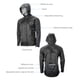 thumbnail image 4 of Irfora Hombres Impermeable Chaqueta de ciclismo a prueba de viento MTB Bicicleta Chaqueta de lluvia Deporte al aire libre Correr Chubasquero Irfora Chaqueta de ciclismo, 4 of 7