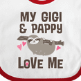 thumbnail image 4 of Inktastic My Gigi and Pappy Love Me Girls Baby Bib, 4 of 4