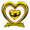 Gold, variant on PMU Valentine's Day Heart Shaped Standing Open Heart Mylar Balloon18 Inch, Gold Pkg/25