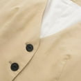 thumbnail image 5 of Vest for Women! Comdrip Women Linen Casual Vest Ladies Sleeveless V Neck Vests Single Breasted Tops Womens Vest Top Trendy Khaki S, 5 of 5