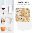 thumbnail image 6 of Lsque Groovy Floral Pattern 4" Drink Coasters Set of 4, PVC Leather Absorbent Coasters, Table Coaster Set Decorative Coffee Cup Coasters Housewarming Gift -Square, 6 of 6