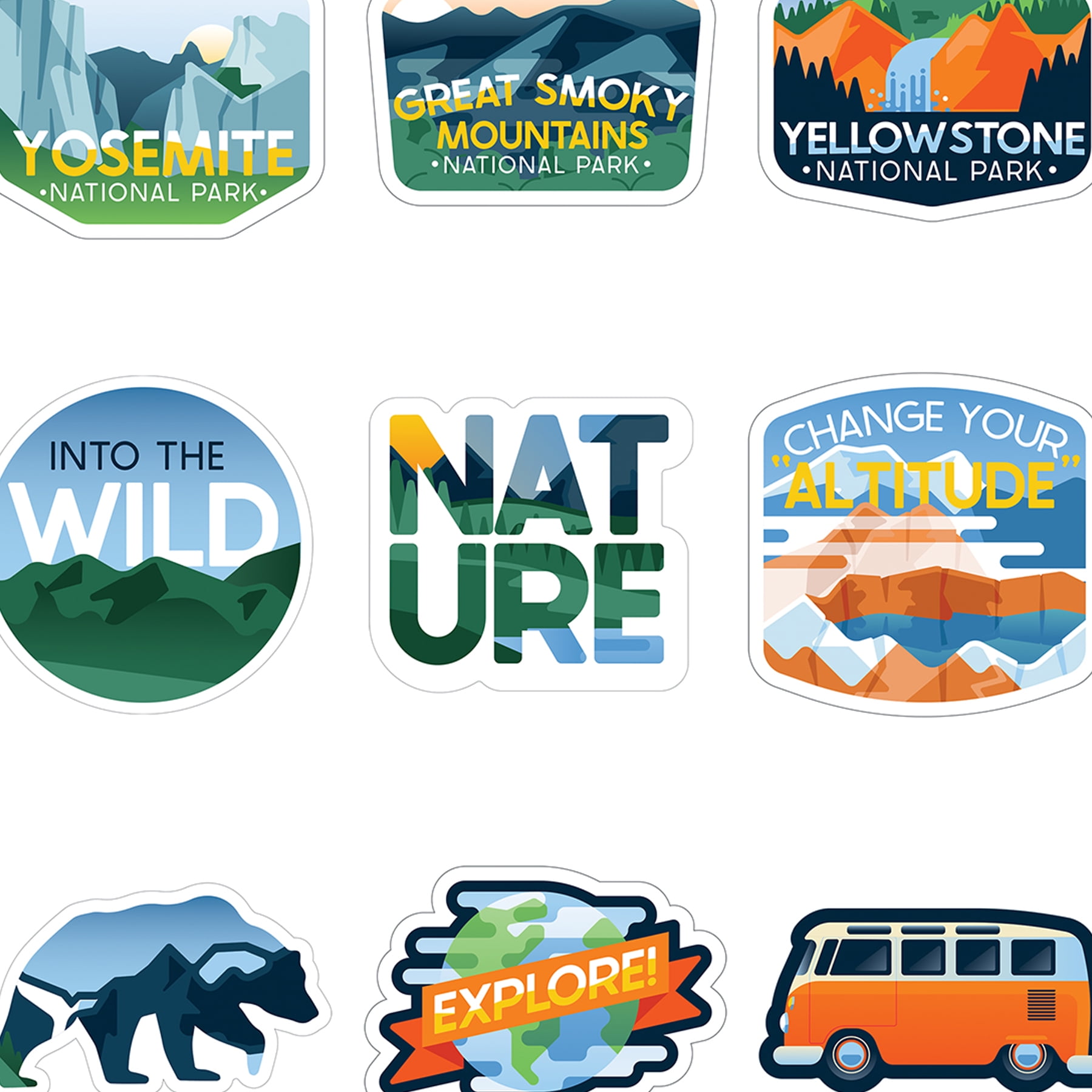 Carson Dellosa Education Adventure Vinyl Stickers, 100 Per Pack, 3 Packs