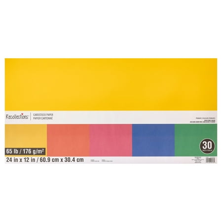 UPC: 0195158589764 | Primary 12  x 24  Cardstock Paper by Recollections™  30 Sheets