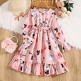 thumbnail image 2 of TAIAOJING Girls Long Sleeve Floral Prints Fall And Winter Princess Dress Dance Party Dresses Clothes For 11-12 Years, 2 of 5