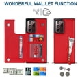 thumbnail image 3 of Nalacover Zipper Wallet Case for Samsung Galaxy Note 20 Ultra, Luxury PU Leather Crossbody Lanyard Shoulder Strap Magnetic RFID Blocking Cover with Kickstand Card Slots Holder Shockproof Case,Red, 3 of 11