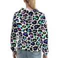 thumbnail image 2 of Hoodies for Women - Trendy black rainbow Leopard Comfrt Colour Drawstring Women'S Fashion Hoodies & Sweatshirts, Fall Outfits Clothes for Women 2024 Pullover with Kangaroo Pocket, 2 of 7
