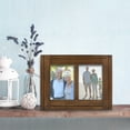 thumbnail image 2 of Prinz Homestead Double 5x7 Distressed Walnut Collage Picture Frame, Tabletop or Hanging Display, 2 of 5