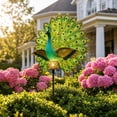 thumbnail image 4 of Solar Peacock Garden Sculpture, Peacock Ground-Mounted Lights, Decorative Ground-Mounted Lights, Tail Statue for Yard Patio Lawn Walkway Villa Landscape Decoration Gift, 4 of 6