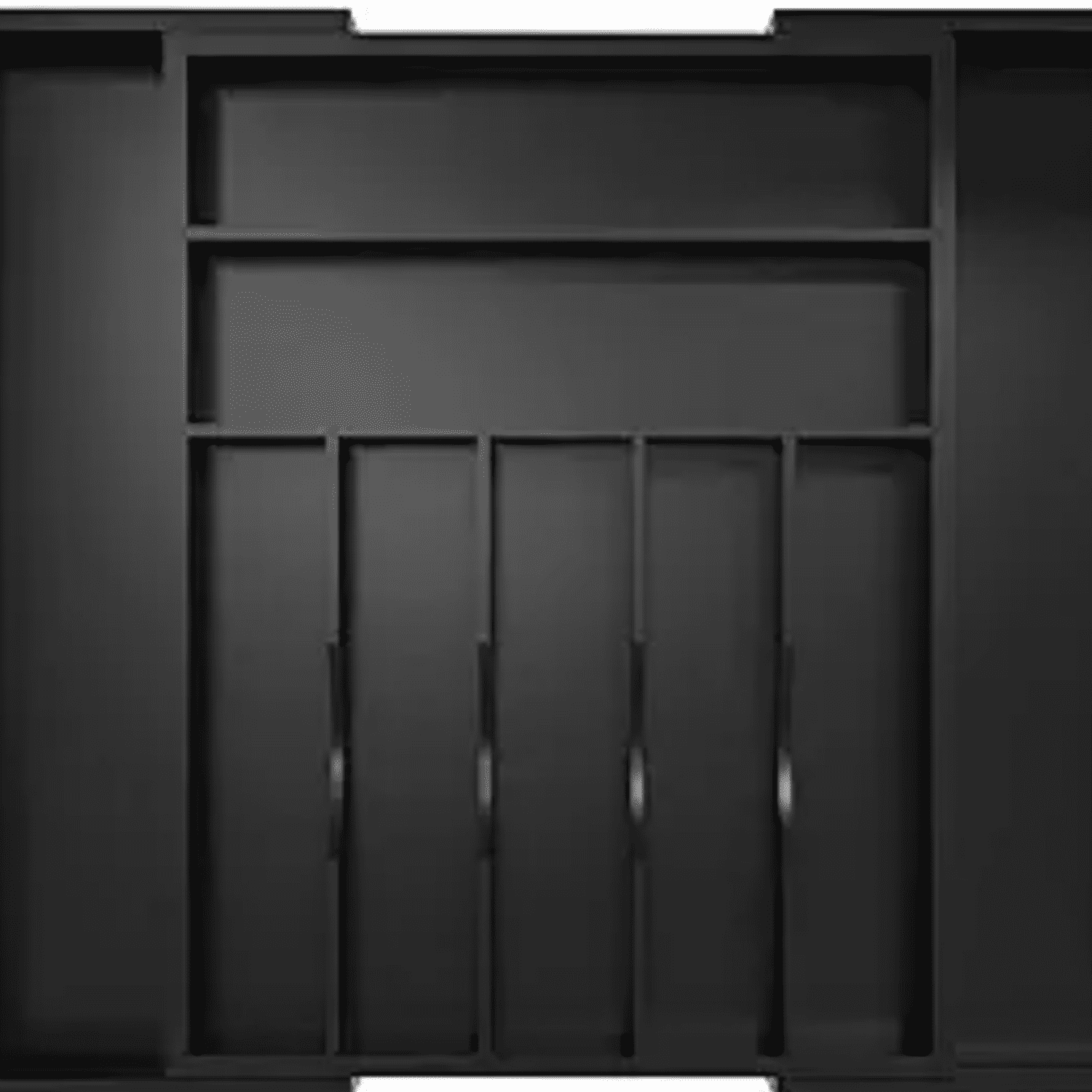 Utensil Organizer Silverware Drawer Organizer - Bamboo Expandable Cutlery Tray with Dividers for Utensil Holder Office Storage Makeup Desk Drawer Tool Organization W13.5"-19.5" x L17.5" x H2.5"(Black