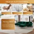 thumbnail image 6 of Wiilayok 114" U-Shaped Sectional Sofa,Velvet Modular 4 Seat Sofa Set for Living Room,Convertible L Shaped Sofa Couch Set with Chaise Lounge, Ottoman and Pillows, 6 of 9