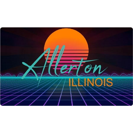 

Ivesdale Illinois 4 X 2.25-Inch Fridge Magnet Retro Neon Design