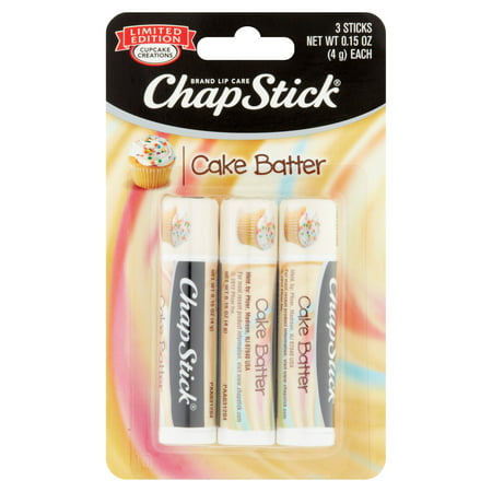 ChapStick Peau Protectant Baume à lèvres, Gâteau Batter, 0,15 oz (Pack de 3)